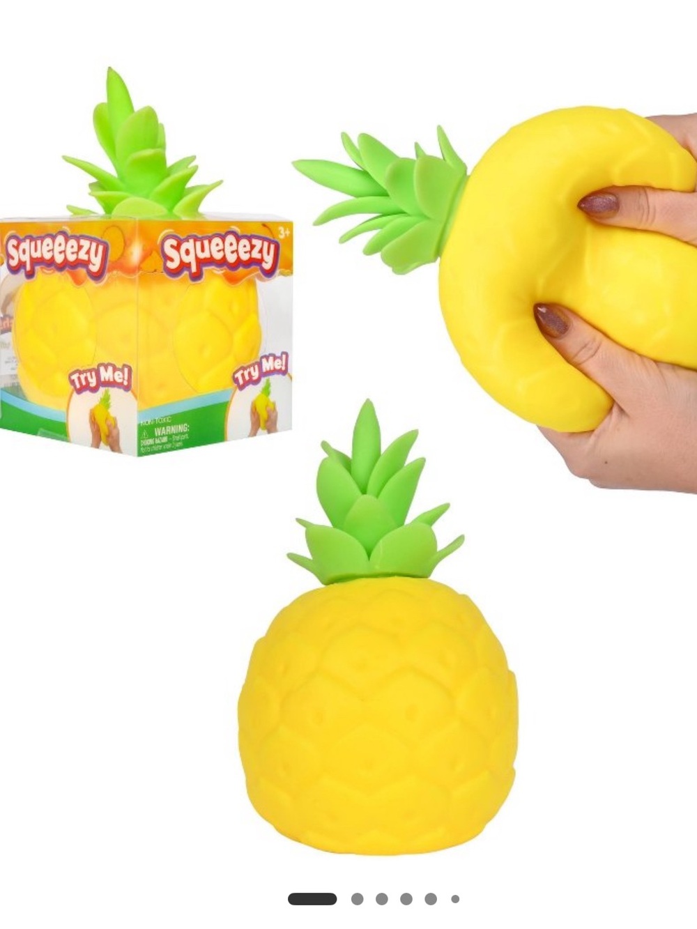 Squeezy Yellow Pineapple Squishy Toy